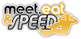 Logo meet,eat and speed