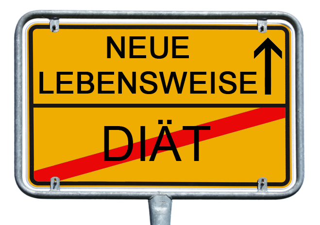 Straßenschild-Diät